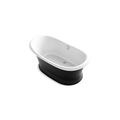 Kohler Soaking Tub, 66-1/8 in L, 32-1/2 in W, White, Cast Iron 21000-P5-0